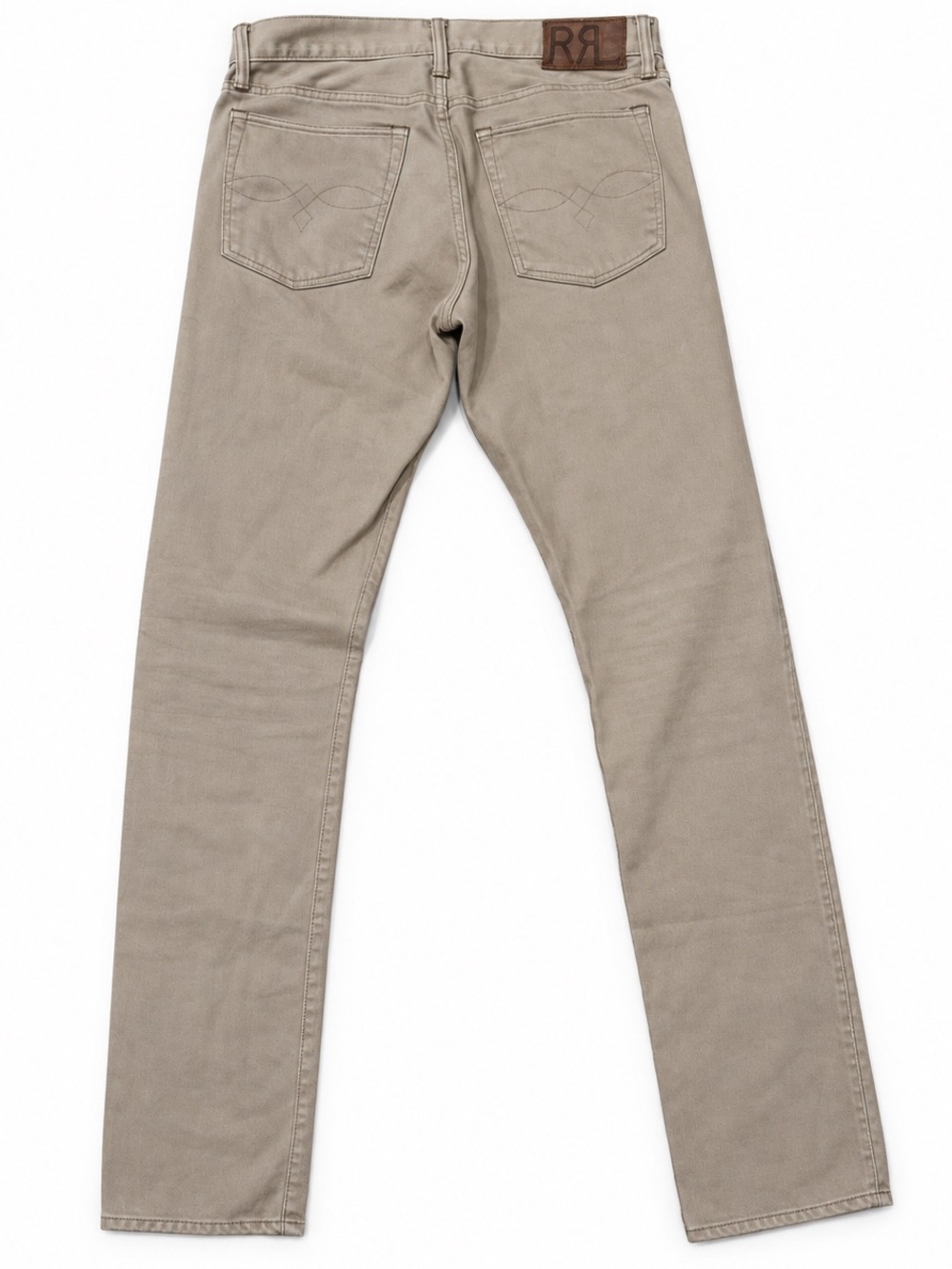 Ralph Lauren Double RL Slim Straight Jeans in Light Taupe